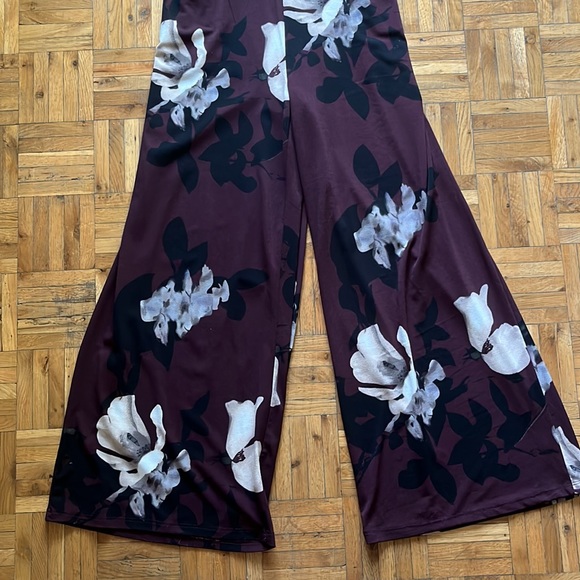Dex Burgundy Floral Jumpsuit - Picture 3 of 5